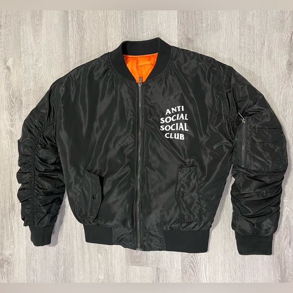 2016 Anti Social Social Club Bomber jacket SIZE SMALL VERY RARE SIZE - Picture 3 of 3